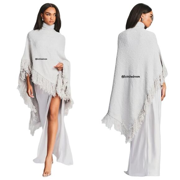 SER.O.YA Frost Poncho SZ XS Silver $348 - Picture 3 of 14